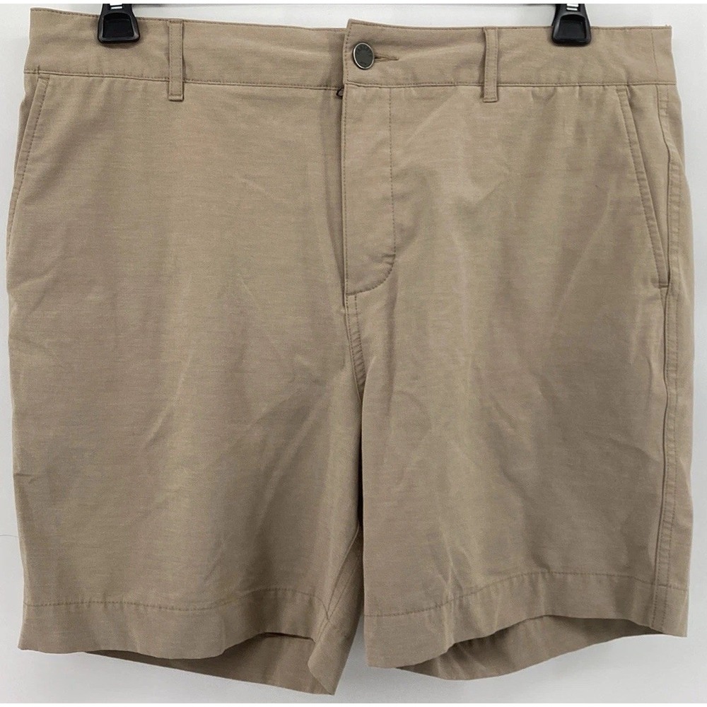 Faherty All Day Shorts Mens 36 Beige Chino Drawstring Stretch Travel